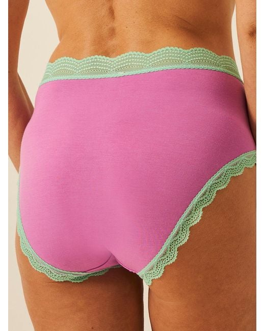Stripe & Stare Pink High Rise Knicker Four Pack