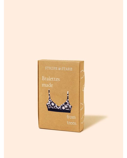 Stripe & Stare Brown Crossover Bra