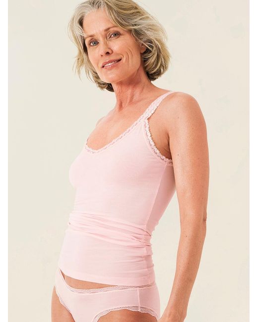Stripe & Stare Brown Pink-a-Boo Lace Cami