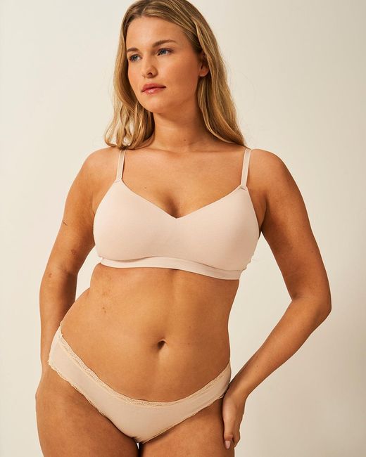 Stripe & Stare Natural Moulded Sand Padded Bra