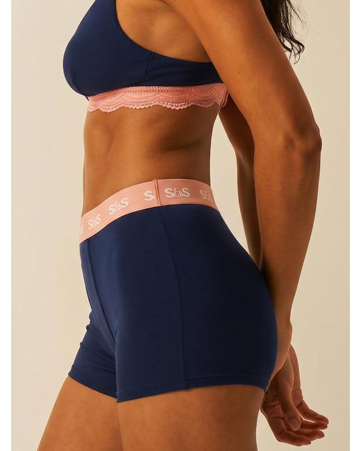 Stripe & Stare Blue Boxer Four Pack