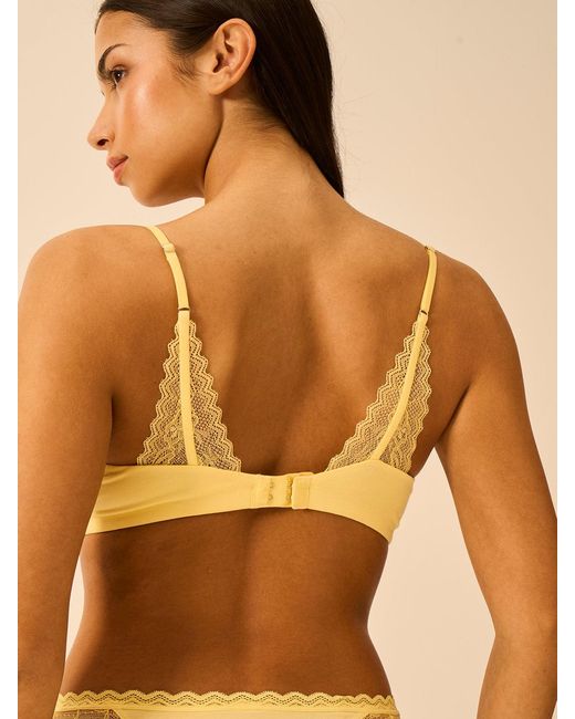 Stripe & Stare Orange Eco Lace Triangle Bra