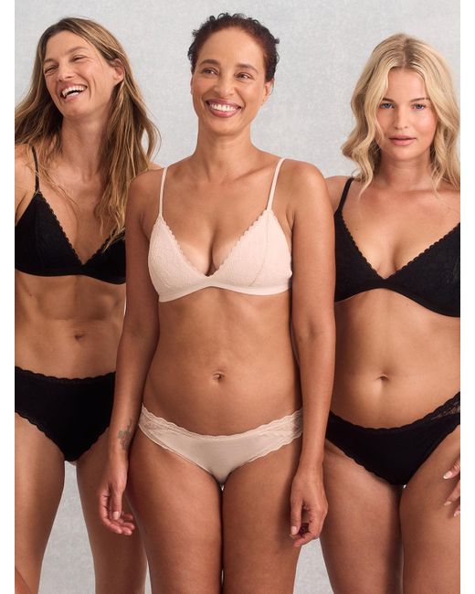 Stripe & Stare Brown Eco Lace Padded Triangle Bra