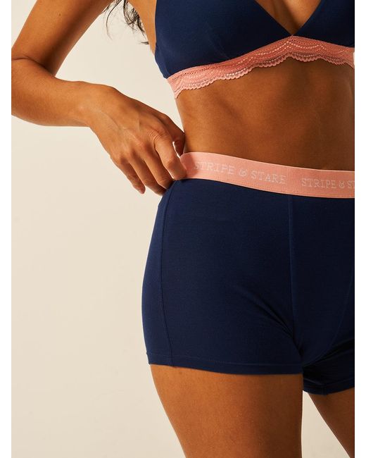 Stripe & Stare Blue Boxer