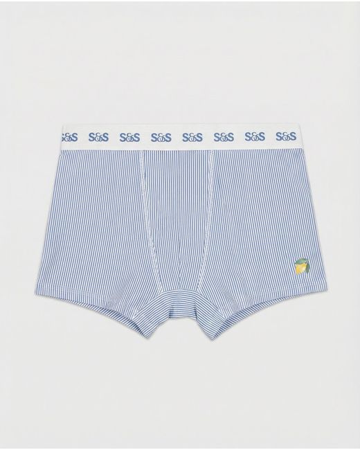 Stripe & Stare Blue Boxer