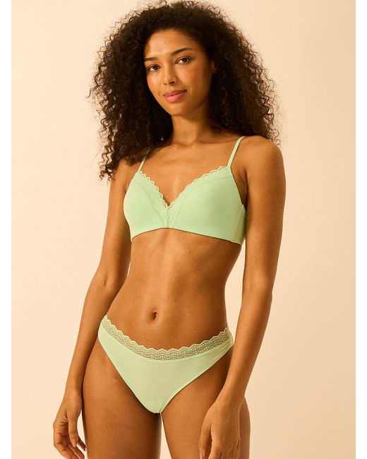 Stripe & Stare Orange Zigzag Lace Thong