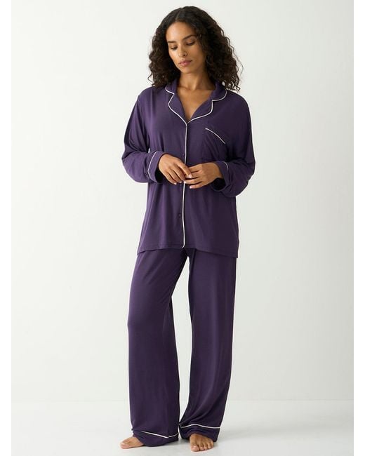 Stripe & Stare Blue Long Pyjama Set