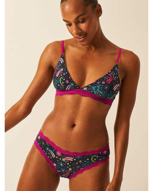 Stripe & Stare Green Triangle Lace Bra