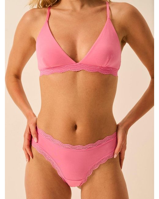 Stripe & Stare Pink Brazilian Knicker