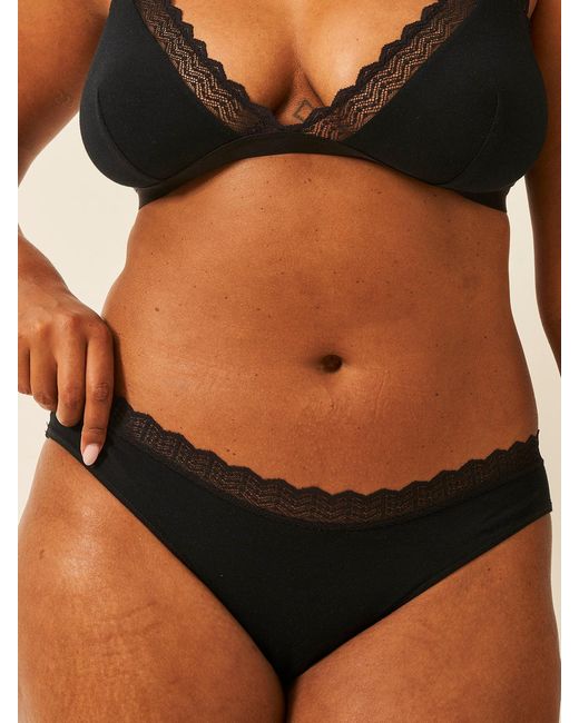 Stripe & Stare Black Zigzag Lace Original Knicker Four Back