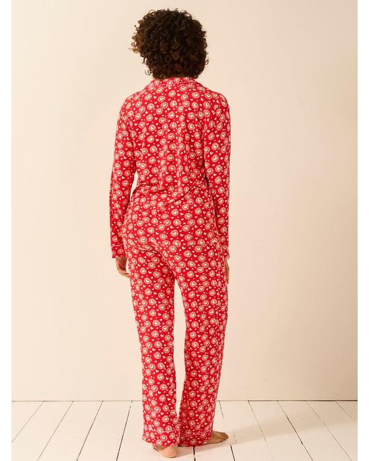 Stripe & Stare Red Long Pyjama Set