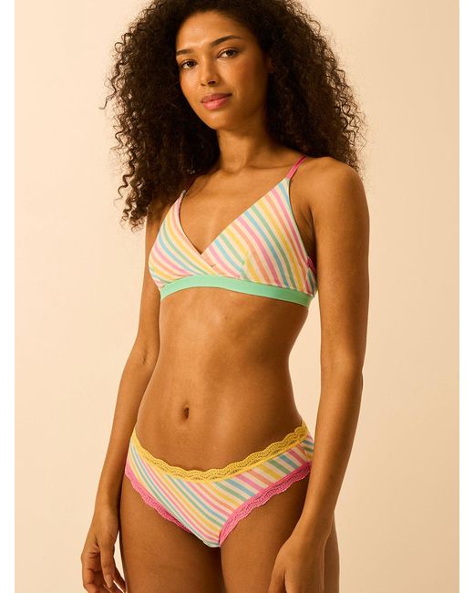 Stripe & Stare Multicolor Crossover Bra