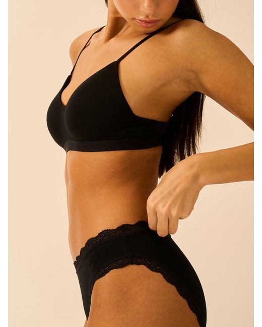 Stripe & Stare Black Smooth Sculpt Padded Bra