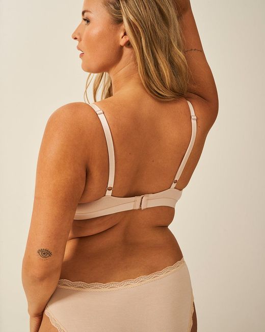 Stripe & Stare Natural Moulded Sand Padded Bra