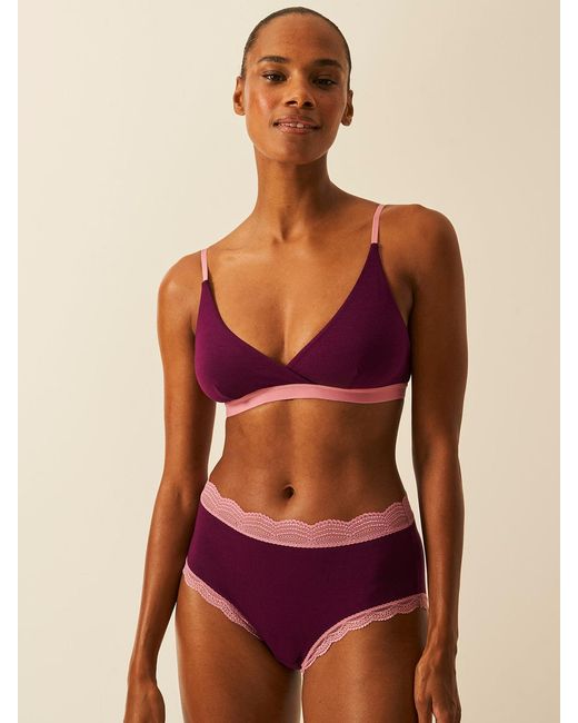 Stripe & Stare Red Crossover Bra