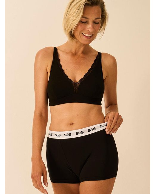 Stripe & Stare Black Boxer