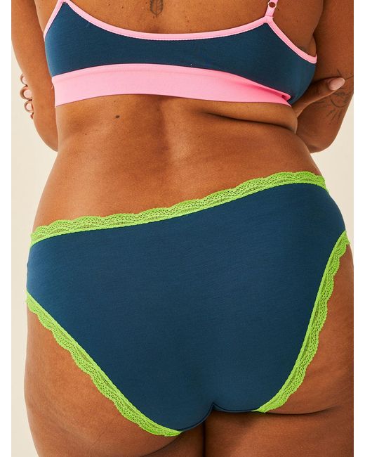 Stripe & Stare Midnight Neon Green Lace Knicker