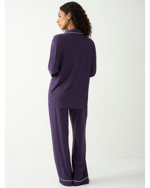 Stripe & Stare Blue Long Pyjama Set