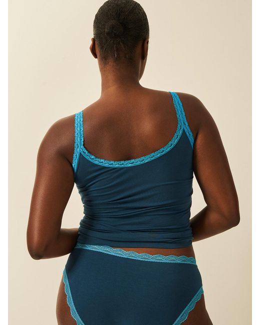 Stripe & Stare Midnight Neon Blue Lace Cami