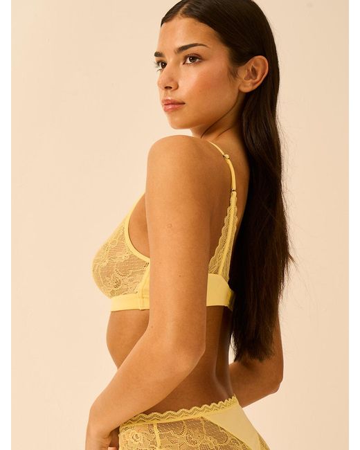 Stripe & Stare Orange Eco Lace Triangle Bra