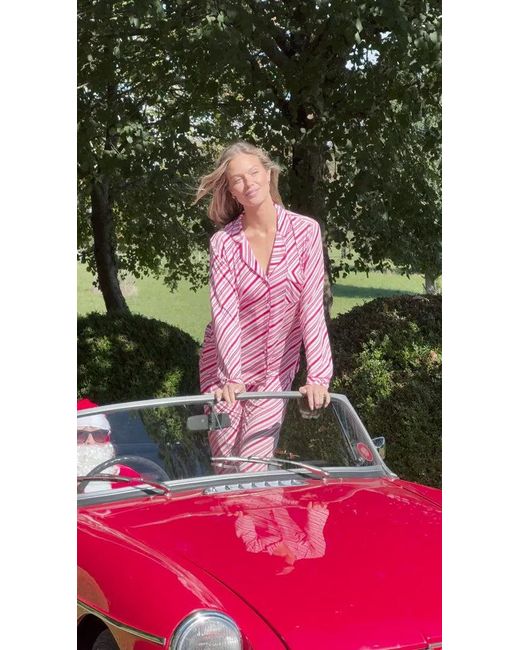 Stripe & Stare Red Long Pyjama Set