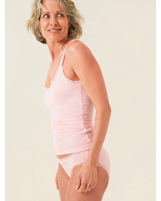 Stripe & Stare Brown Pink-a-Boo Lace Cami
