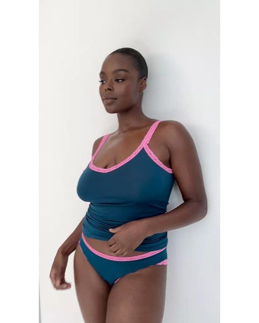 Stripe & Stare Blue Lace Cami