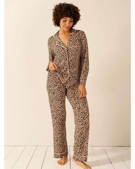 Stripe & Stare Natural Long Pyjama Set