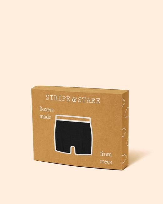 Stripe & Stare Black Boxer