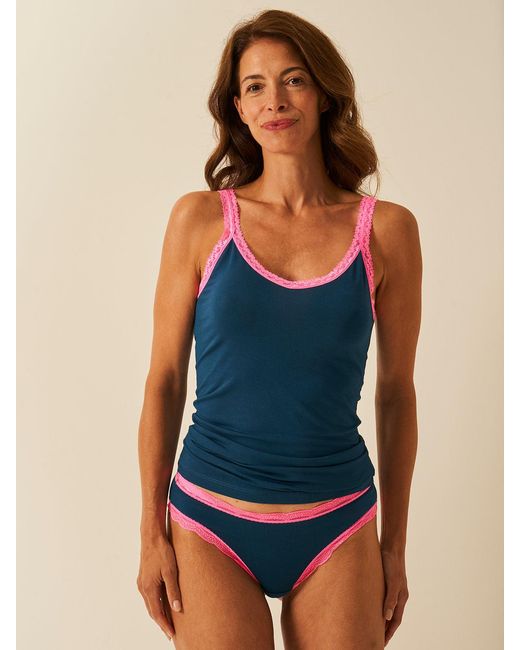 Stripe & Stare Blue Lace Cami