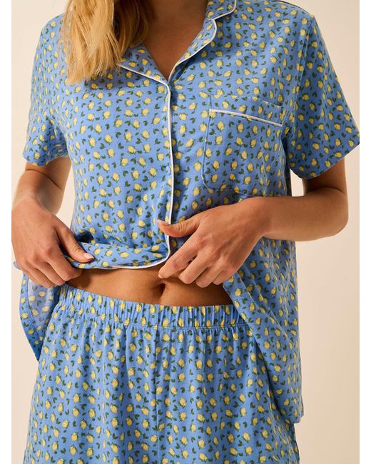 Stripe & Stare Blue Short Pyjama Set