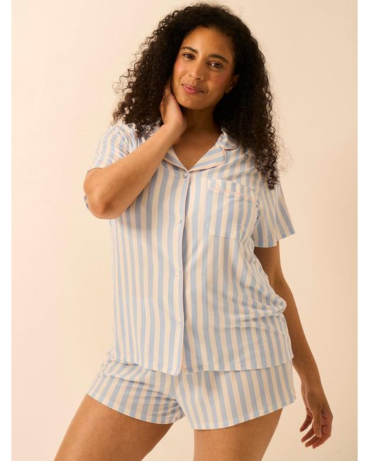 Stripe & Stare Natural Short Pyjama Set