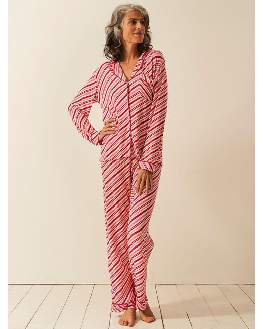 Stripe & Stare Red Long Pyjama Set