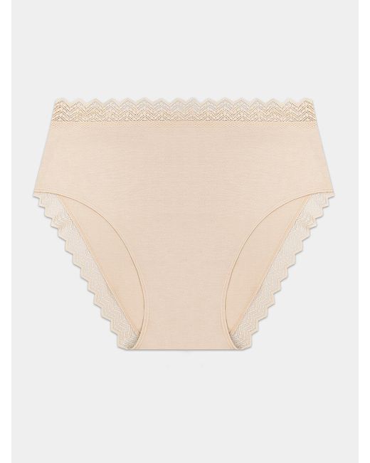 Stripe & Stare Brown Zigzag Lace High Rise Knicker