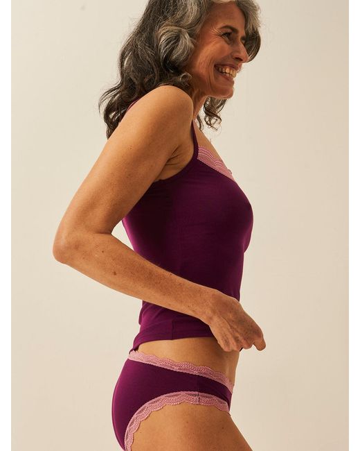 Stripe & Stare Purple Square Lace Cami