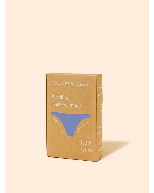 Stripe & Stare Blue Brazilian Knicker