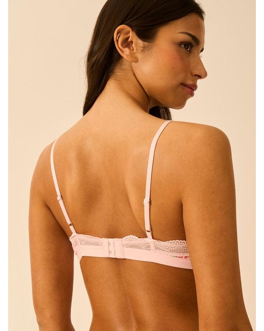 Stripe & Stare Orange Light Lace Triangle Bra