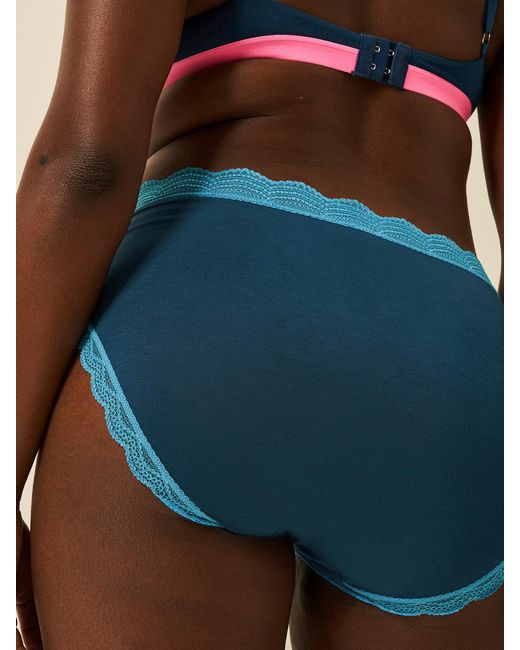 Stripe & Stare Blue High Rise Knicker