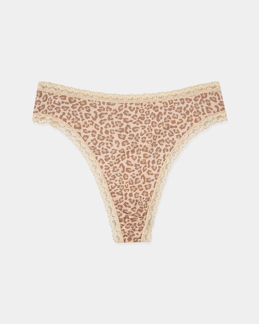 Stripe & Stare White High Waist Thong