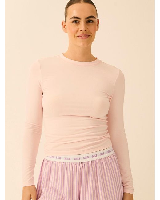 Stripe & Stare Natural Long Sleeve Under Layer Top