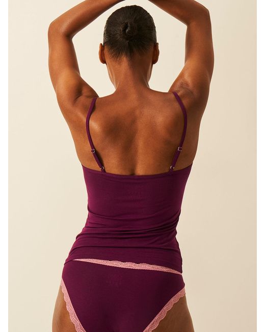 Stripe & Stare Purple Square Lace Cami