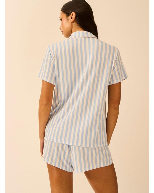 Stripe & Stare Natural Short Pyjama Set