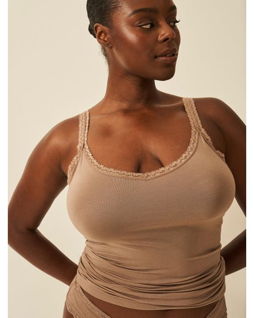 Stripe & Stare Brown Lace Cami