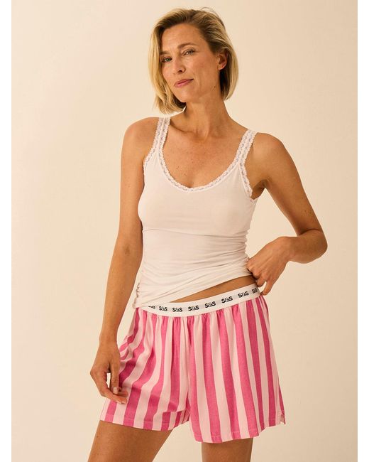 Stripe & Stare White Lace Cami