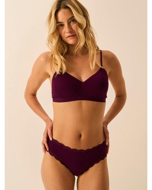 Stripe & Stare Purple Brazilian Knicker