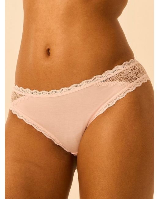 Stripe & Stare Blue Eco Lace Original Knicker Four Pack