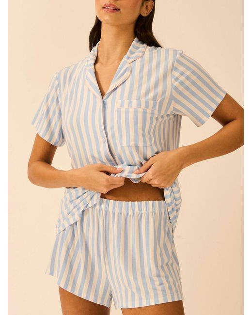 Stripe & Stare Natural Short Pyjama Set