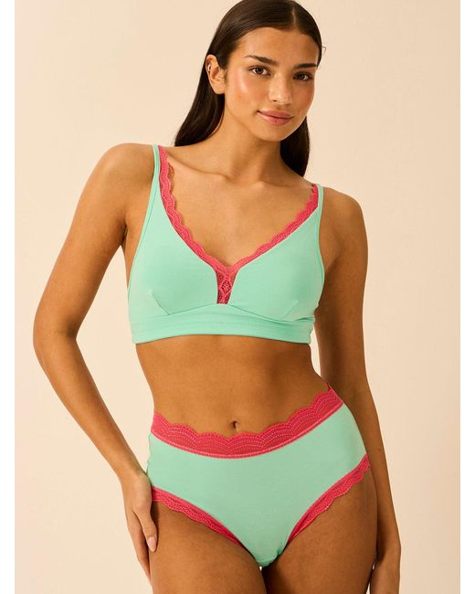 Stripe & Stare Pink High Rise Knicker Four Pack