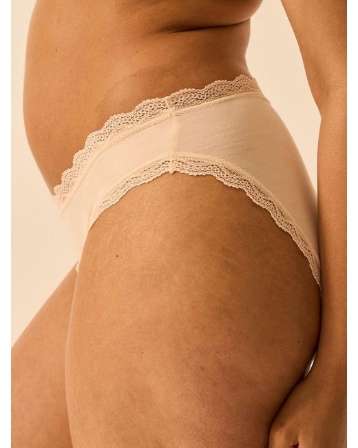 Stripe & Stare Brown Mid Rise High Leg Knicker