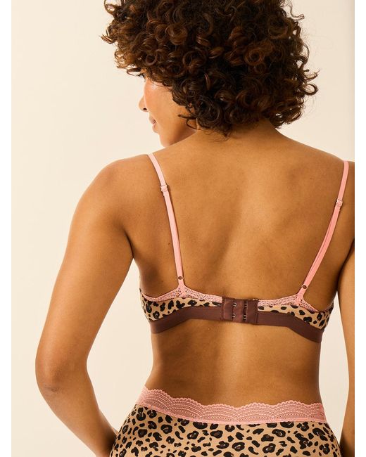 Stripe & Stare Brown Crossover Bra